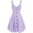 Button Decor Cami Dress, Casual V Neck Sleeveless Dress, Women's Clothing