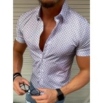 Men's Shirt Top, Lapel Short Sleeve Closure Summer Male Casual Button Up Shirt For Daily Business Formal Shirts For Men