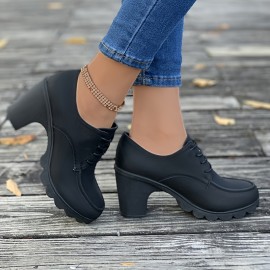 Women's Studded & Buckle Decor Lace Up Ankle Boots, Punk Style Wedge Heeled Boots, Women's Y2K Style Shoes