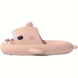 Adult's Fashion Thick Sole Slippers, Home Slippers With Shark Pattern