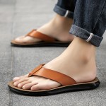 Men's Synthetic Thong Sandals, Casual Non Slip Flip-flops Shoes Toe Post Sandals For Indoor Outdoor Beach, Spring And Summer