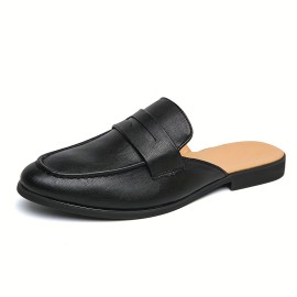 Men's Slip-on Mules, Casual Walking Slippers Outdoor, Backless Penny Loafers, Open Back Shoes