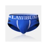 Big Pouch Patchwork Underwear Spell Color Butt Lifting Cotton Boxer Brief for Men