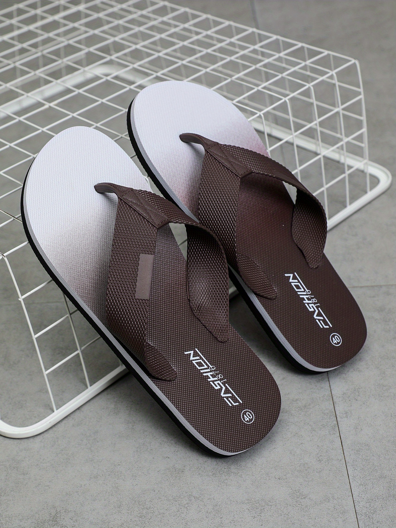 mens ombre thong sandals casual non slip flip flops shoes toe post sandals for indoor outdoor beach shower spring and summer details 1