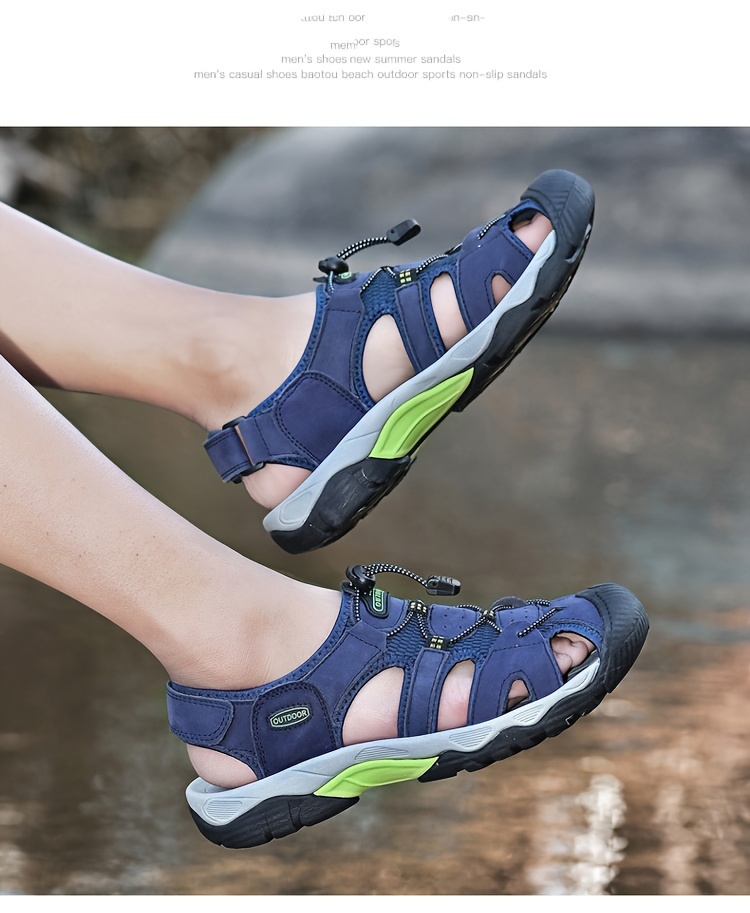 plus size mens breathable trendy sandals comfy non slip casual shoes for mens outdoor activities details 40