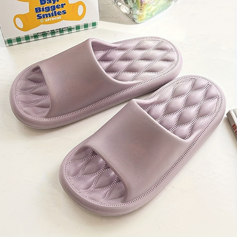 mens plus size solid slides non slip quick drying open toe slippers for indoor walking and shower details 3